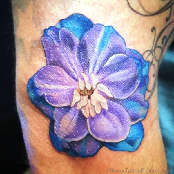 Best Larkspur Flower Tattoo Design