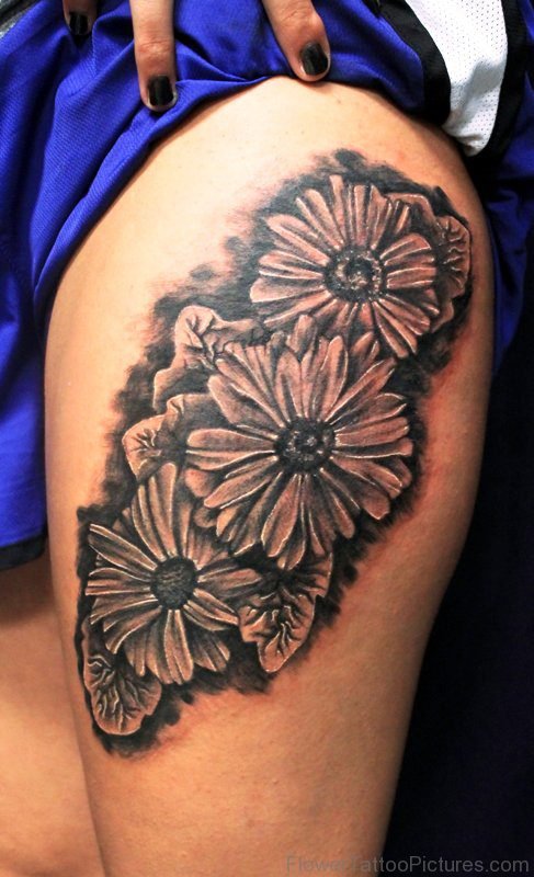 Classic Barberton Flowers Tattoo