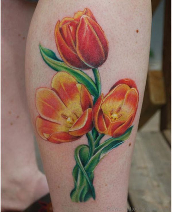 Cool Marigold Flower Tattoo Design