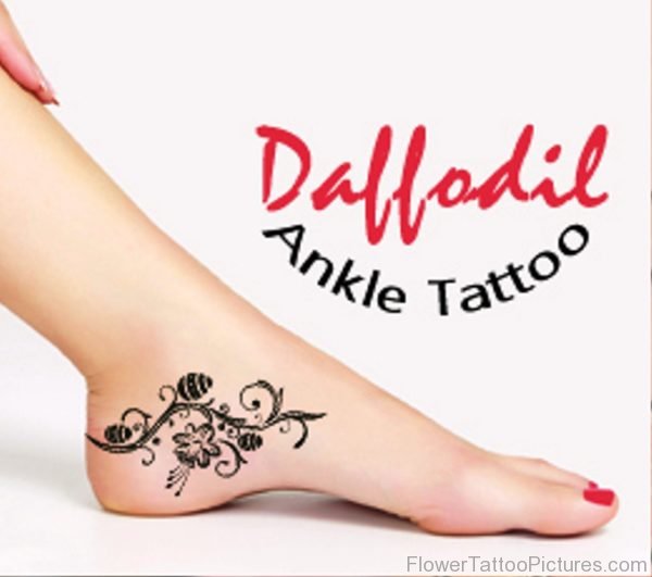 Daffodil Ankle Tattoo