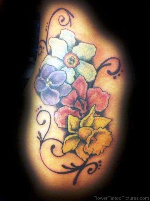 Daffodil Dlowers Tattoo Design