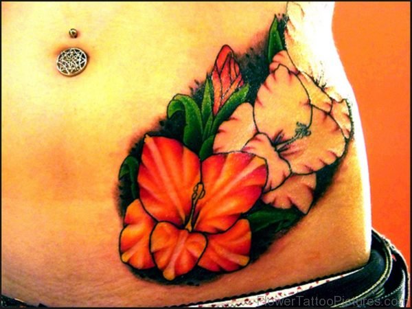 Dazzling Gladiolus Flower Tattoo Design