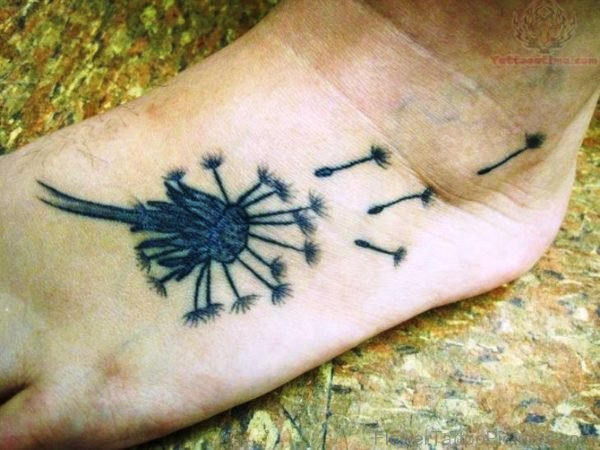 Fabulous Dandelion Tattoo On Foot