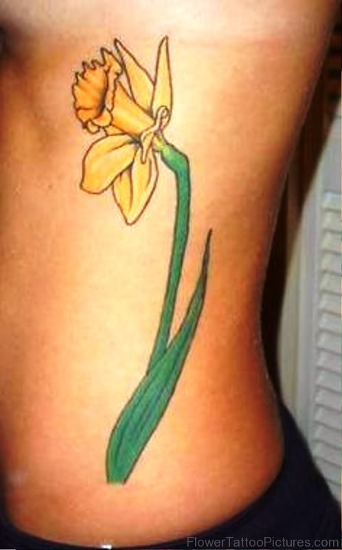 Fantastic Daffodil Flower Tattoo Design