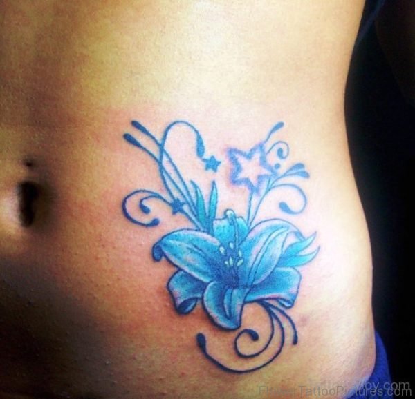 Graceful Iris Flower Tattoo Design