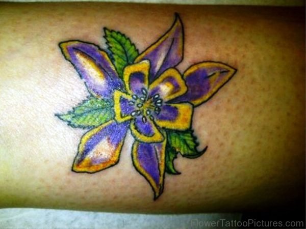 Image Of Columbine Flower Tattoo