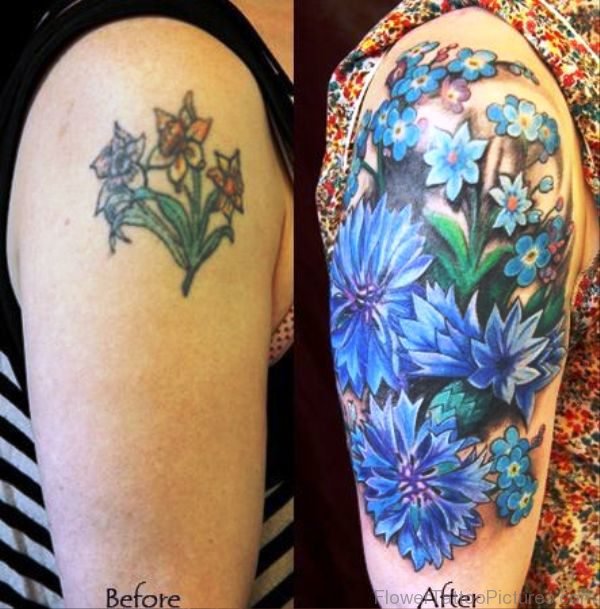 Image Of Cornflowers Tattoo