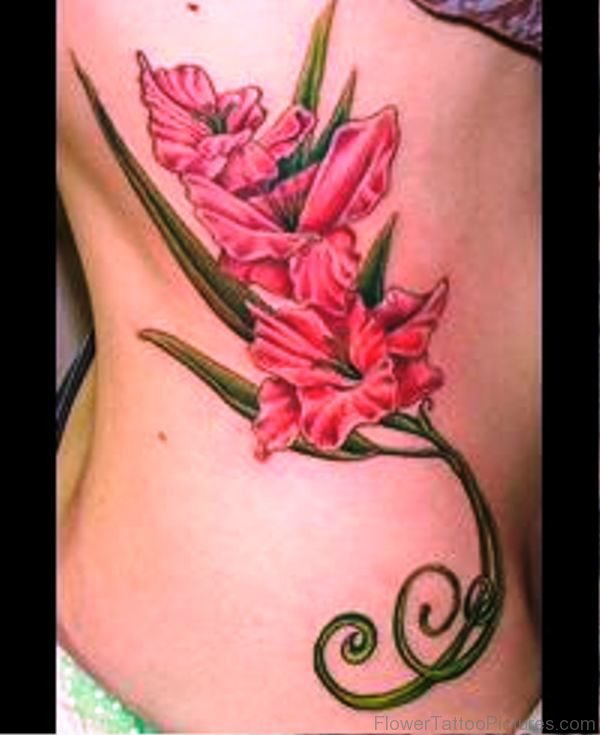 Image Of Gladiolus Flower Tattoo