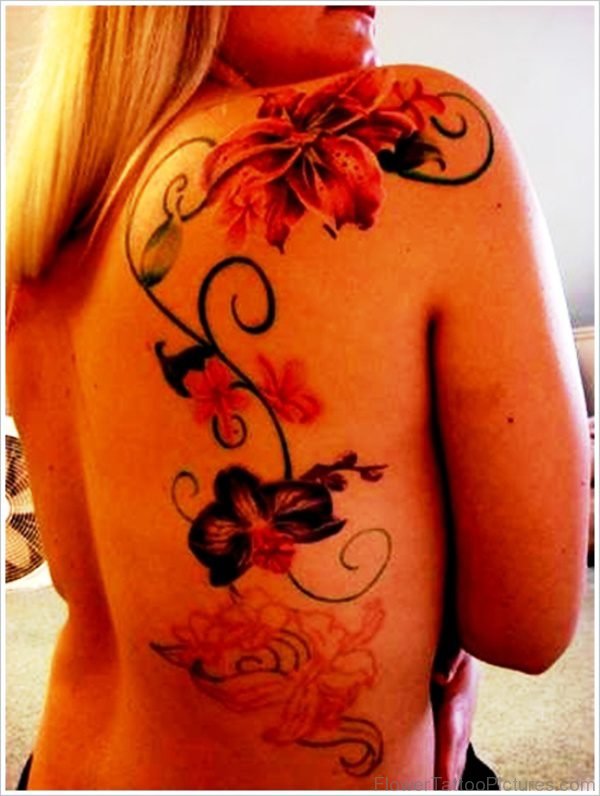 Image Of Orchid Flower Tattoo Design