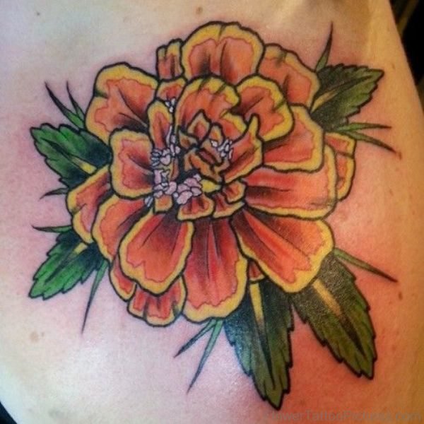 Marigold Flower Tattoo Design