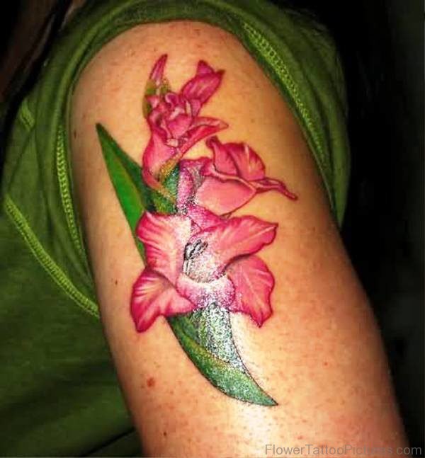 Mindblowing Gladiolus Flower Tattoo Design