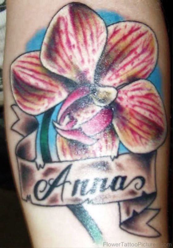 Name Orchid Flower Tattoo