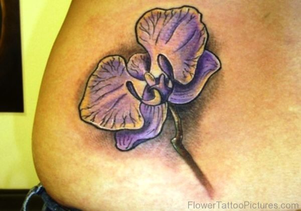 Orchid Flower Cover Up Tattoo Design