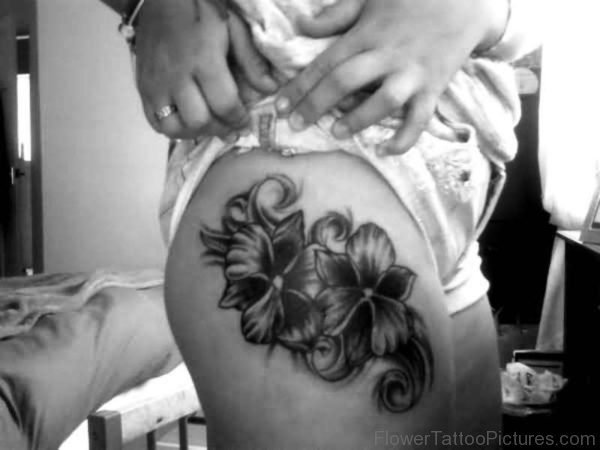 Orchid Tattoo On Thigh