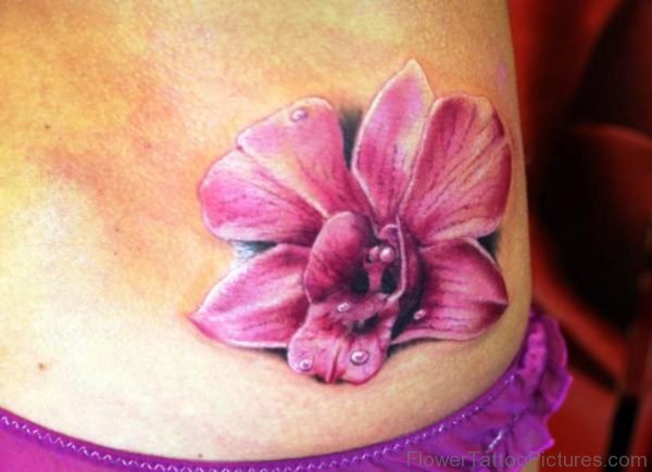 Outstanding Orchid Flower Tattoo Design