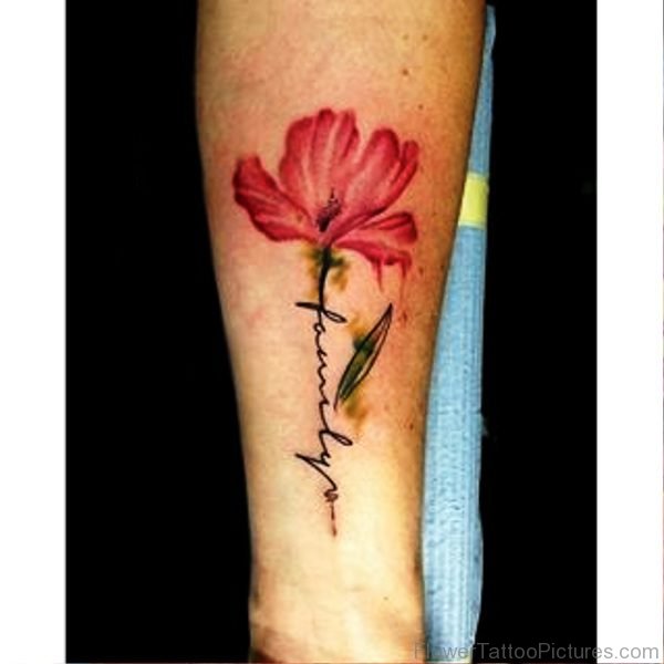 Photo Of Orchid Flower Tattoo On Arm