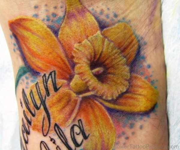 Picture Of Daffodil Flower Tattoo