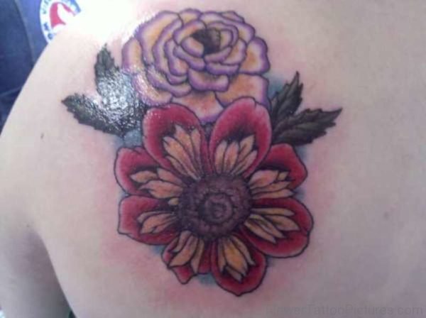 Shining Marigold Flower Tattoo Design
