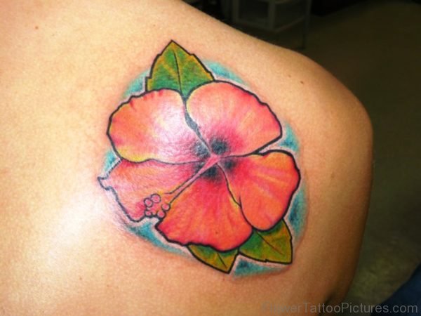 Tribal Orchid Flower Tattoo On Shoulder