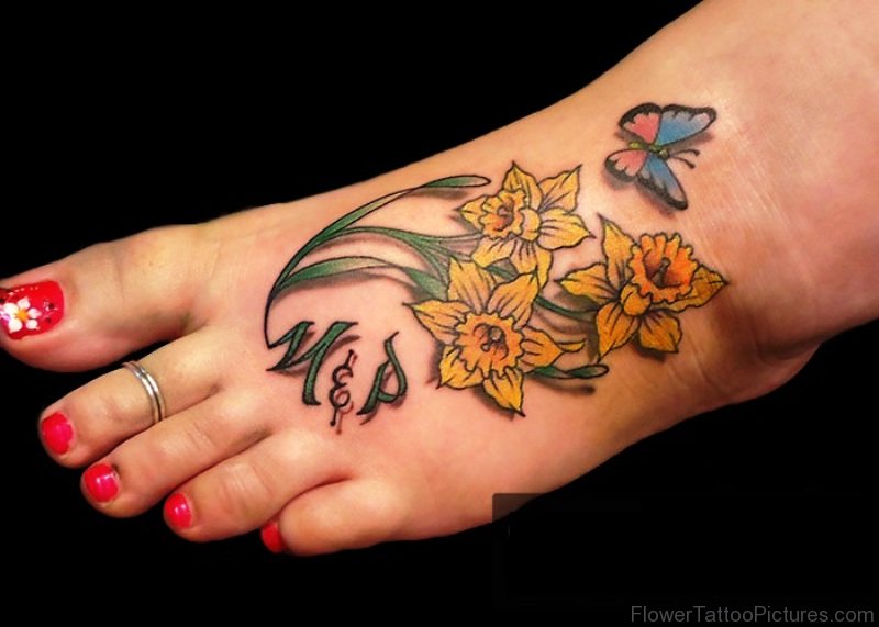 94 Dazzling Daffodil Flower Tattoos.