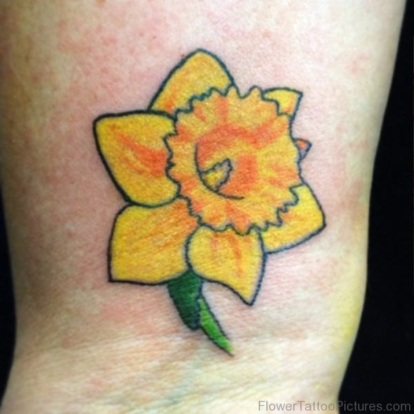Yellow Daffodil On Wrist